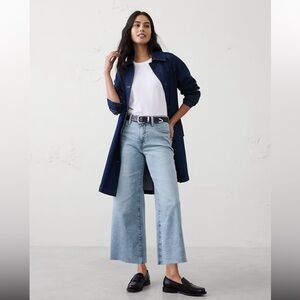 Banana Republic High Rise Wide Leg Cropped Jean